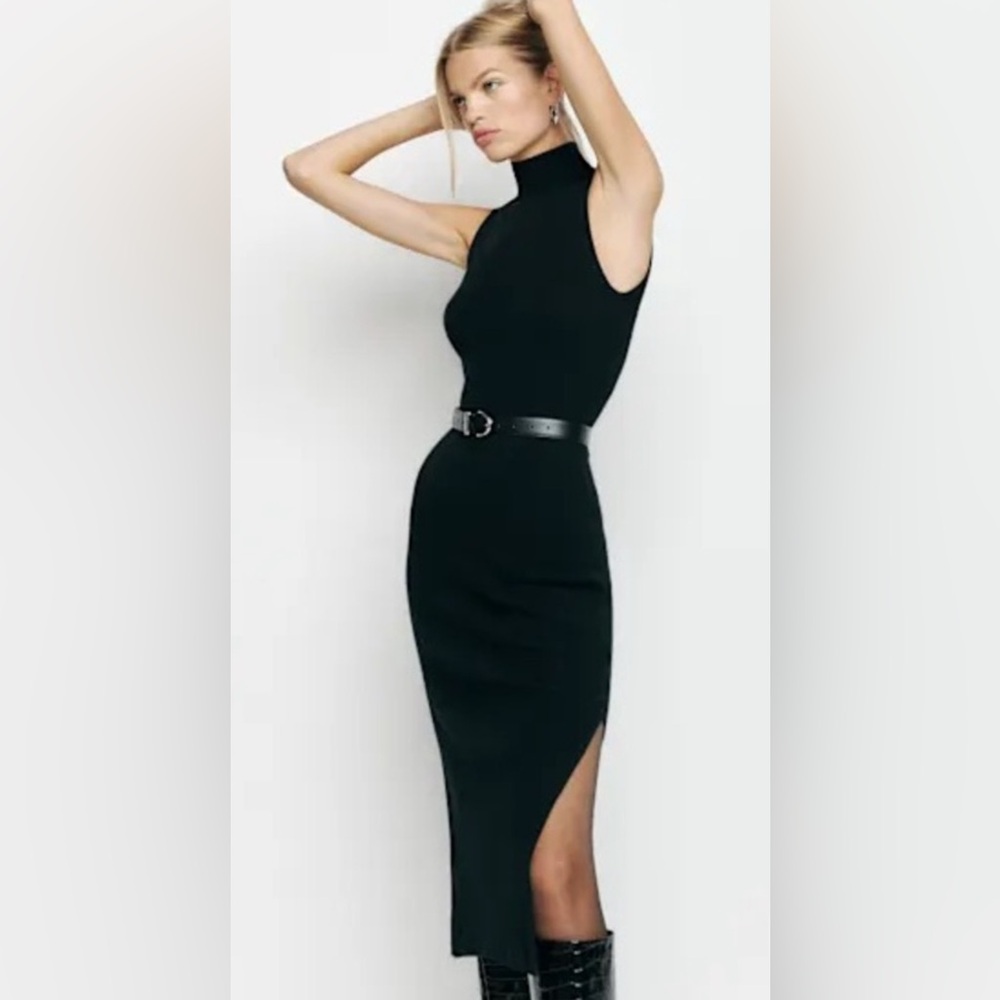 Reformation Black cashmere dress size S